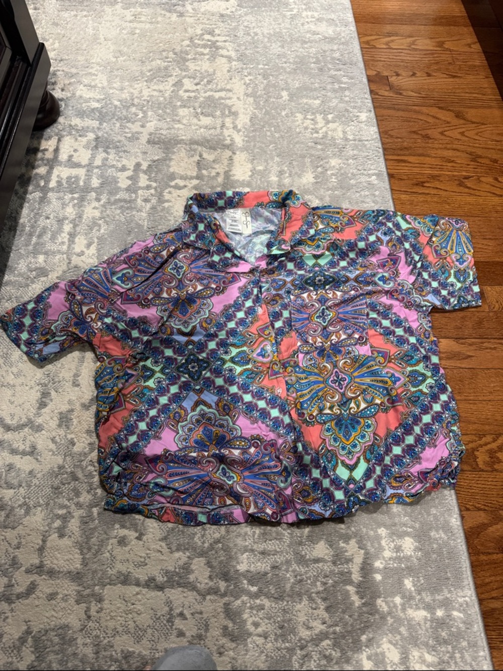 Jessica Simpson Multicolor Paisley Short Set - Picture 3 of 8